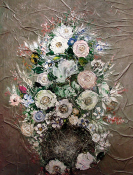 Œuvre contemporaine nommée « LE BOUQUET DE ROSES SCULPTEES », Réalisée par ANNICK PALLARD