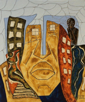 Œuvre contemporaine nommée « Toile d'araignée », Réalisée par OSCAR