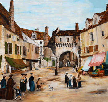 Œuvre contemporaine nommée « Village de Semur en Auxois », Réalisée par GRALLIé