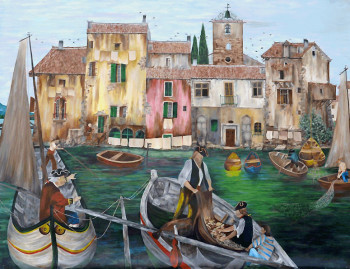 Œuvre contemporaine nommée « Le port de Martigues », Réalisée par GRALLIé