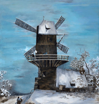 Œuvre contemporaine nommée « Le Moulin », Réalisée par GRALLIé
