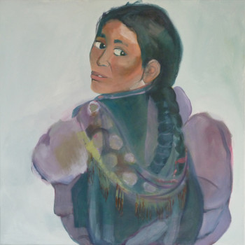 Œuvre contemporaine nommée « Jeune femme à l'heure du Chaï », Réalisée par BONNEAU-MARRON