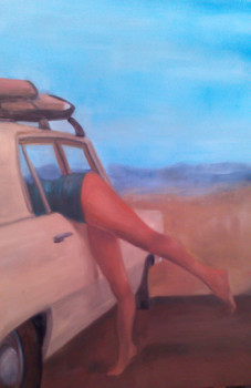 Œuvre contemporaine nommée « souvenir d'une journée à la plage », Réalisée par FLAMINIA CARLONI