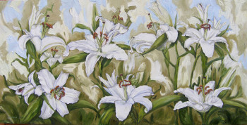 Œuvre contemporaine nommée « lily blanc », Réalisée par STEPANYUK ALINA