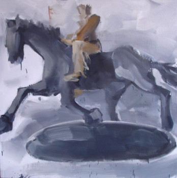 Œuvre contemporaine nommée « Cavalier noir », Réalisée par FRANCIS KUSTER