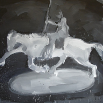 Œuvre contemporaine nommée « Cavalier gris », Réalisée par FRANCIS KUSTER