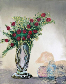 Œuvre contemporaine nommée « Vase fleuri », Réalisée par PAPEPP