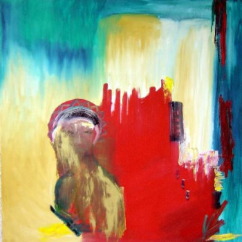 Œuvre contemporaine nommée « nuage rouge sur pompéi », Réalisée par IRANE PERKO