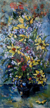 Œuvre contemporaine nommée « bouquet », Réalisée par STEPANYUK ALINA