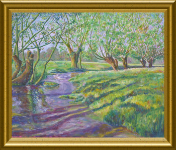 Œuvre contemporaine nommée « Le Crinchon au printemps à Rivière.  (60X73) », Réalisée par ARTOIS
