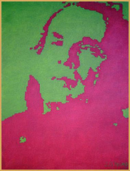 Œuvre contemporaine nommée « portrait rouge 1 », Réalisée par JEAN-CHARLES BELLIARD