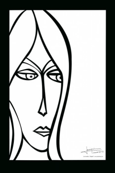 Œuvre contemporaine nommée « Les Jumelles N&B 2 », Réalisée par JOAQUIN VIDAL