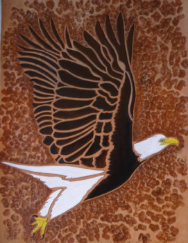 Œuvre contemporaine nommée « Envol d'aigle 2012 », Réalisée par LAURENT SERRE