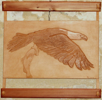 Œuvre contemporaine nommée « Aigle pecheur 2003 », Réalisée par LAURENT SERRE