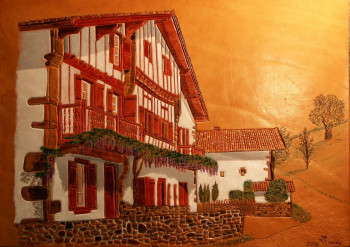 Œuvre contemporaine nommée « maison Basque 2 », Réalisée par LAURENT SERRE