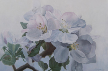 Œuvre contemporaine nommée « apple Blossoms d'arbres », Réalisée par STEPANYUK ALINA