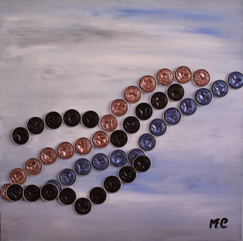Œuvre contemporaine nommée « l'envol », Réalisée par   MARIA  COUTINHO   /  MARIA  C.