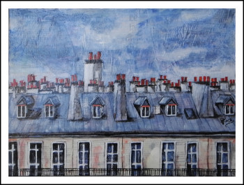 Œuvre contemporaine nommée « Les toits de Paris », Réalisée par VERONIQUE ORSI