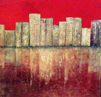 Œuvre contemporaine nommée « LES BUILDINGS DE MANHATTAN N° 2 », Réalisée par ANNICK PALLARD