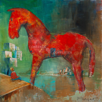 Œuvre contemporaine nommée « Le cheval de Troie 2. », Réalisée par THIERRY MERGET