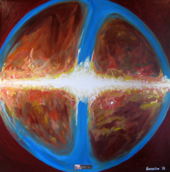 Œuvre contemporaine nommée « Plan rayonnant infra-rouge de l'univers », Réalisée par GéRALD GOSSELIN