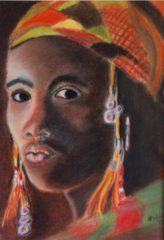 Œuvre contemporaine nommée « Femme africaine », Réalisée par PATRICIA DELEY