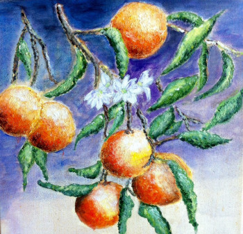 Œuvre contemporaine nommée « Les oranges marocaines », Réalisée par PATRICIA DELEY