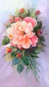 Œuvre contemporaine nommée « Les roses », Réalisée par CHRISPAINT FLOWERS