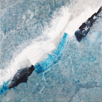 Œuvre contemporaine nommée « Lac gelé / Frozen Lake #15006 », Réalisée par KLARA