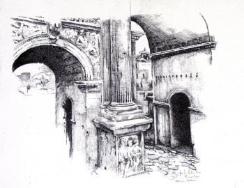 Œuvre contemporaine nommée « Rome, arc de Septime Sévère. », Réalisée par JEAN-LUC CELCE