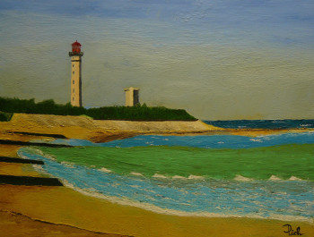 Œuvre contemporaine nommée « Le Phare de Ré et la Tour des Baleines à Saint-Clément », Réalisée par PICH