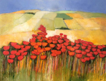 Œuvre contemporaine nommée « Coquelicots », Réalisée par VICTOR SASPORTAS