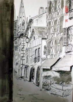 Œuvre contemporaine nommée « Bayonne - Rue Port neuf », Réalisée par GUILLOU