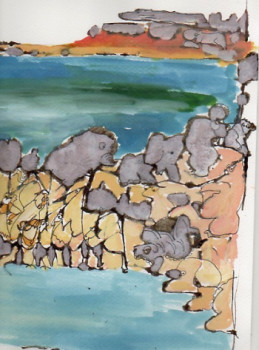 Œuvre contemporaine nommée « un debut de…terre sauvage », Réalisée par FLETCHER-MAUNIER