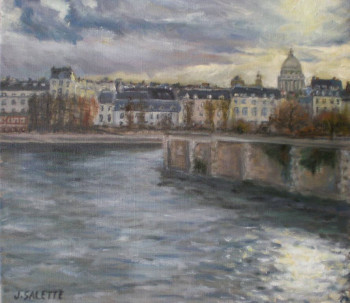Œuvre contemporaine nommée « PARIS - vue du quai d'Orléans », Réalisée par JULIEN SALETTE
