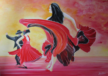 Œuvre contemporaine nommée « La danse du feu », Réalisée par GéRARD PACROS