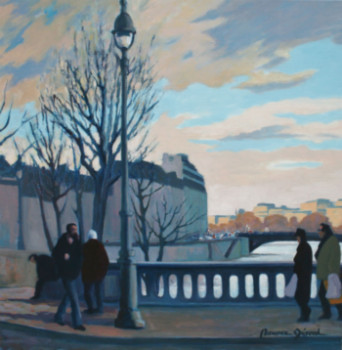 Œuvre contemporaine nommée « Paris, vue du pont », Réalisée par MAXENCE GERARD