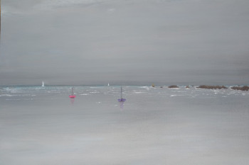 Œuvre contemporaine nommée « Ciel menaçant sur l'océan 2 », Réalisée par LAURENT S