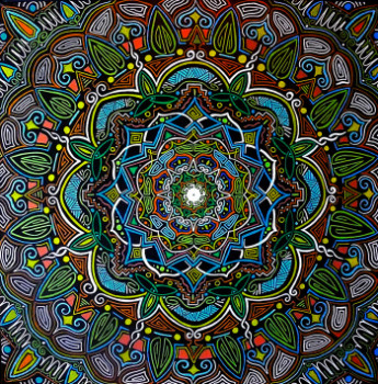 Œuvre contemporaine nommée « Mandala », Réalisée par TOCKART