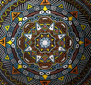 Œuvre contemporaine nommée « Mandala », Réalisée par TOCKART