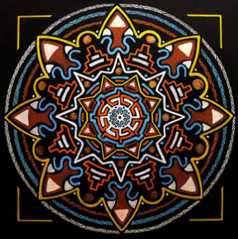 Œuvre contemporaine nommée « Mandala 4 », Réalisée par TOCKART