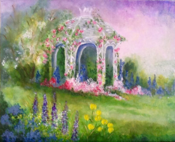 Œuvre contemporaine nommée « Romantisme anglais - le jardin », Réalisée par PATRICIA DELEY