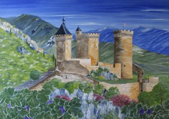 Œuvre contemporaine nommée « Château de Foix », Réalisée par GéRARD PACROS