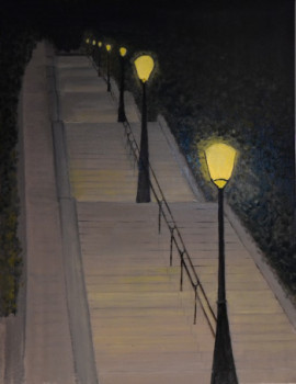 Œuvre contemporaine nommée « Montmartre », Réalisée par LAURENT S
