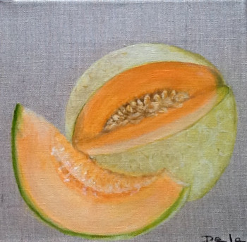 Œuvre contemporaine nommée « Fruits d ete : le melon », Réalisée par PATRICIA DELEY