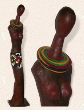 Œuvre contemporaine nommée « Massaï », Réalisée par KHADIJA LALOYAUX