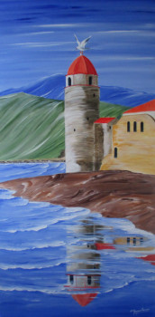 Œuvre contemporaine nommée « Collioure Mer et Montagne », Réalisée par GéRARD PACROS