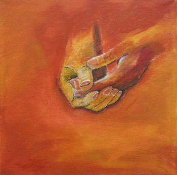 Œuvre contemporaine nommée « Les mains et la terre », Réalisée par KAPY