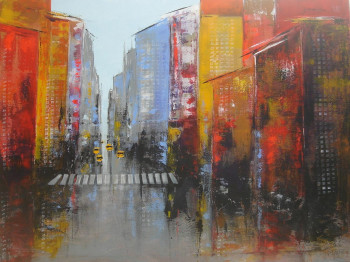 Œuvre contemporaine nommée « NEW YORK », Réalisée par MIREILLE MAURY