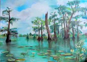 Œuvre contemporaine nommée « Lake Martin- Louisiane », Réalisée par DANIèLE DAYER